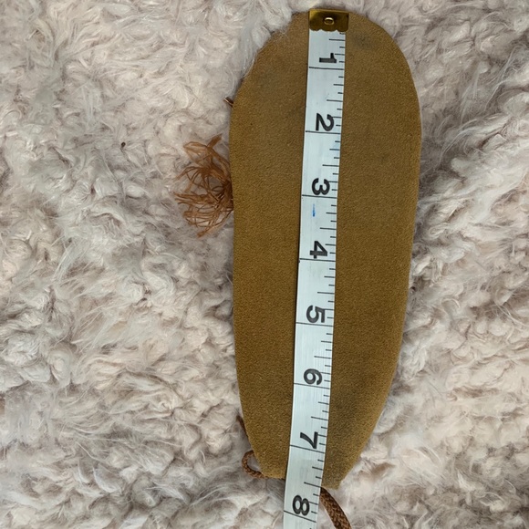 Kids handmade leather Moccasins fur footbed - Picture 4 of 12